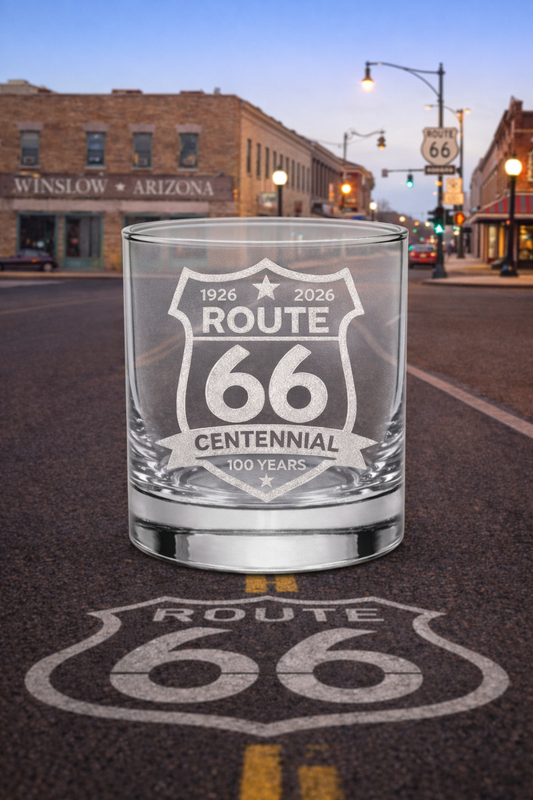 Commeremorative Route 66   8 oz Rocks Glass